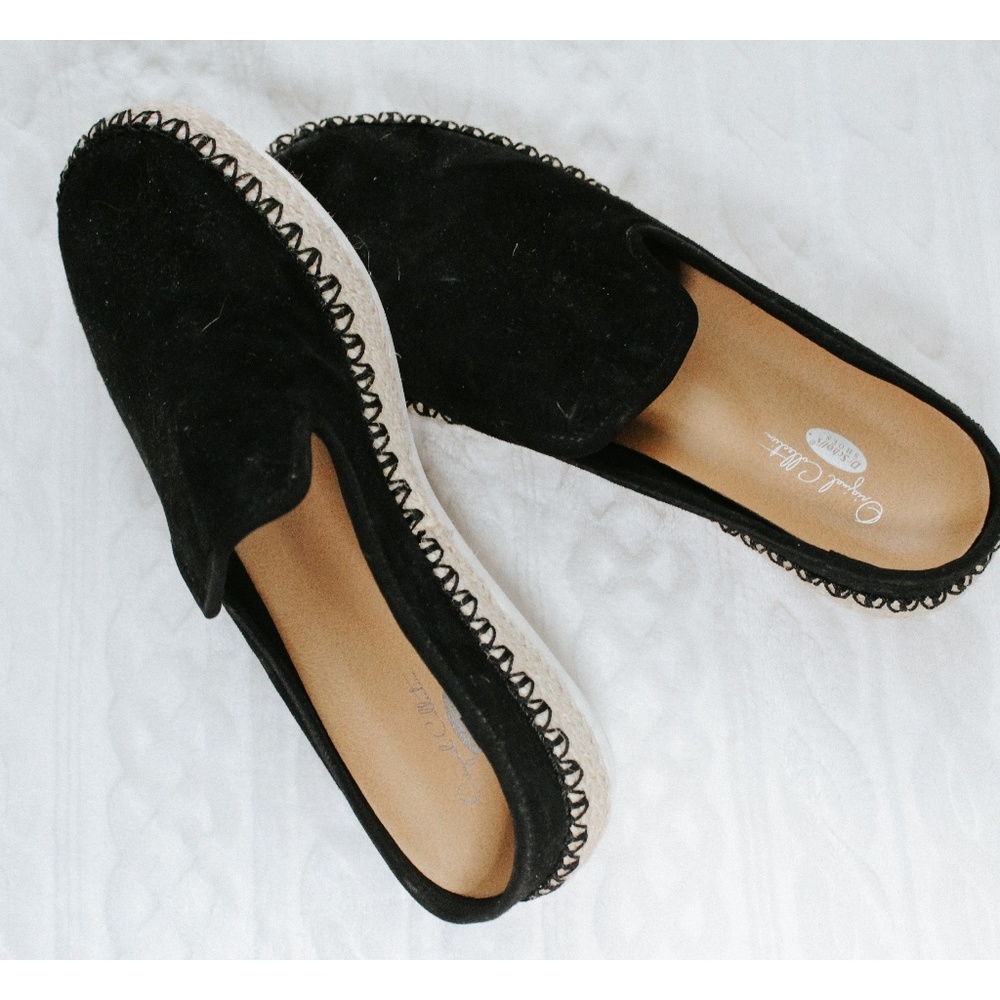 Suede black Slipon shoes